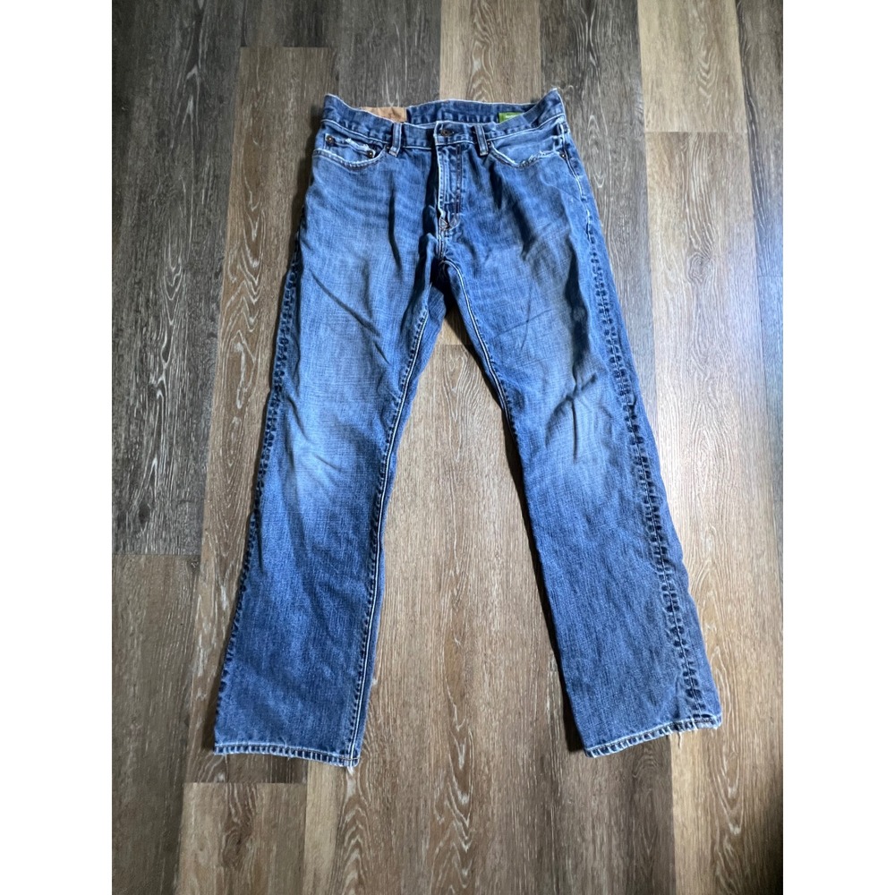 Gap Jeans‎ Men 32x32 Blue Good Standard Fit 1969 Straight Leg Distressed Denim